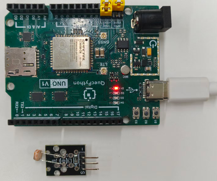 初学者视角体验：【EC800X Duino 开发板】传感器体验-光照传感器